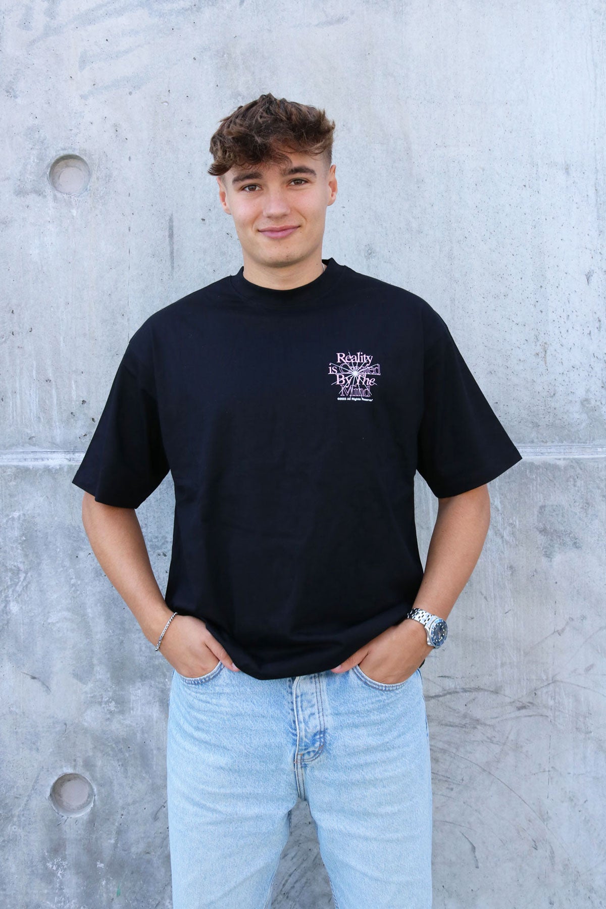Reality Is Created By The Mind Oversized Box Fit Tee
