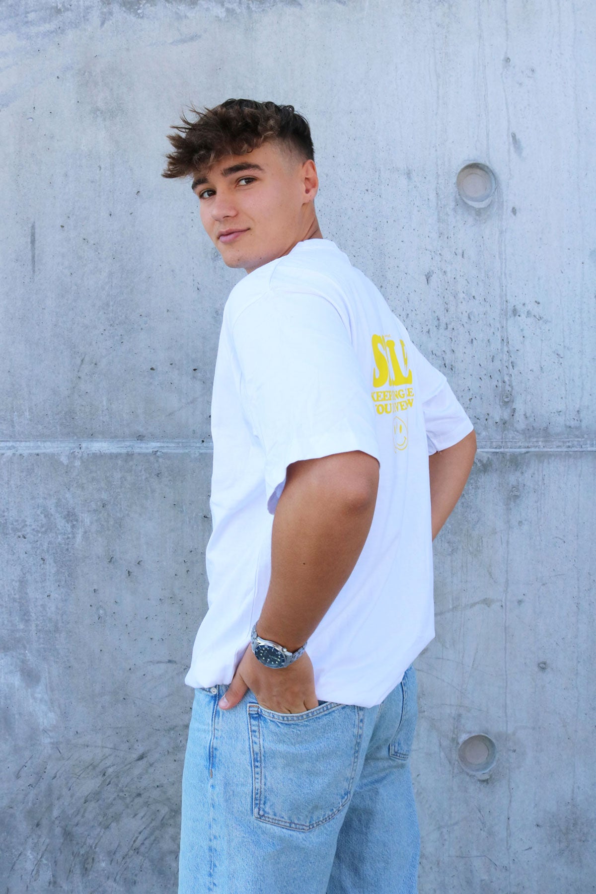 Smile Oversized Box Fit Tee