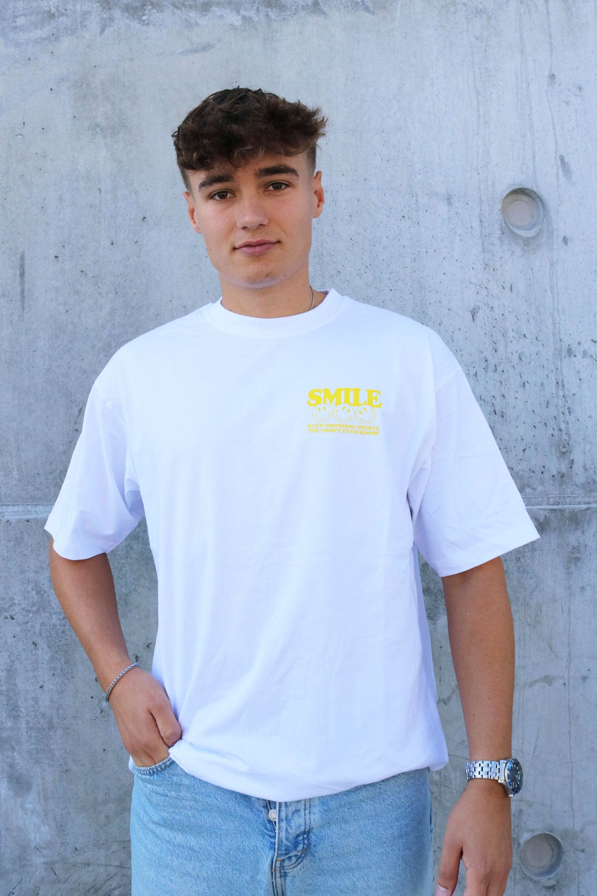 Smile Oversized Box Fit Tee
