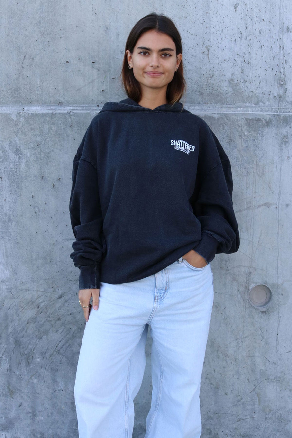 Shattered Dreams Club Washed Oversized Hoodie