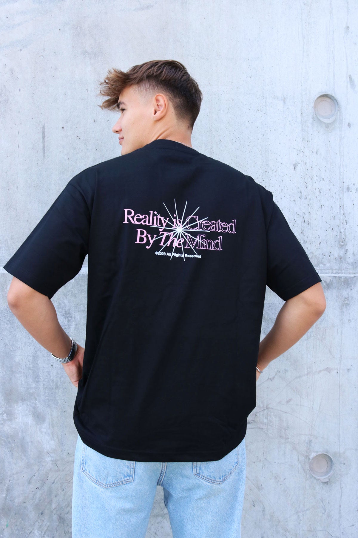 Reality Is Created By The Mind Oversized Box Fit Tee