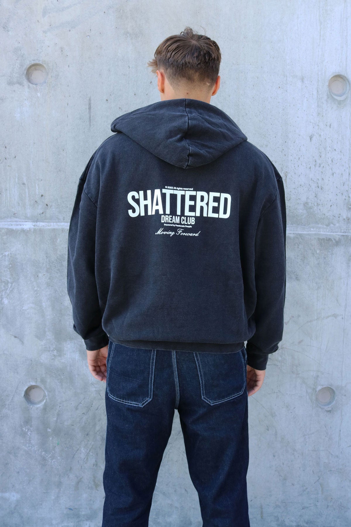 Shattered Dreams Club Washed Oversized Hoodie