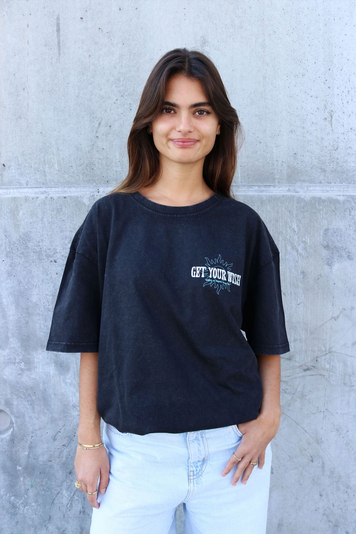 Get Your Wish Washed Oversized Tee