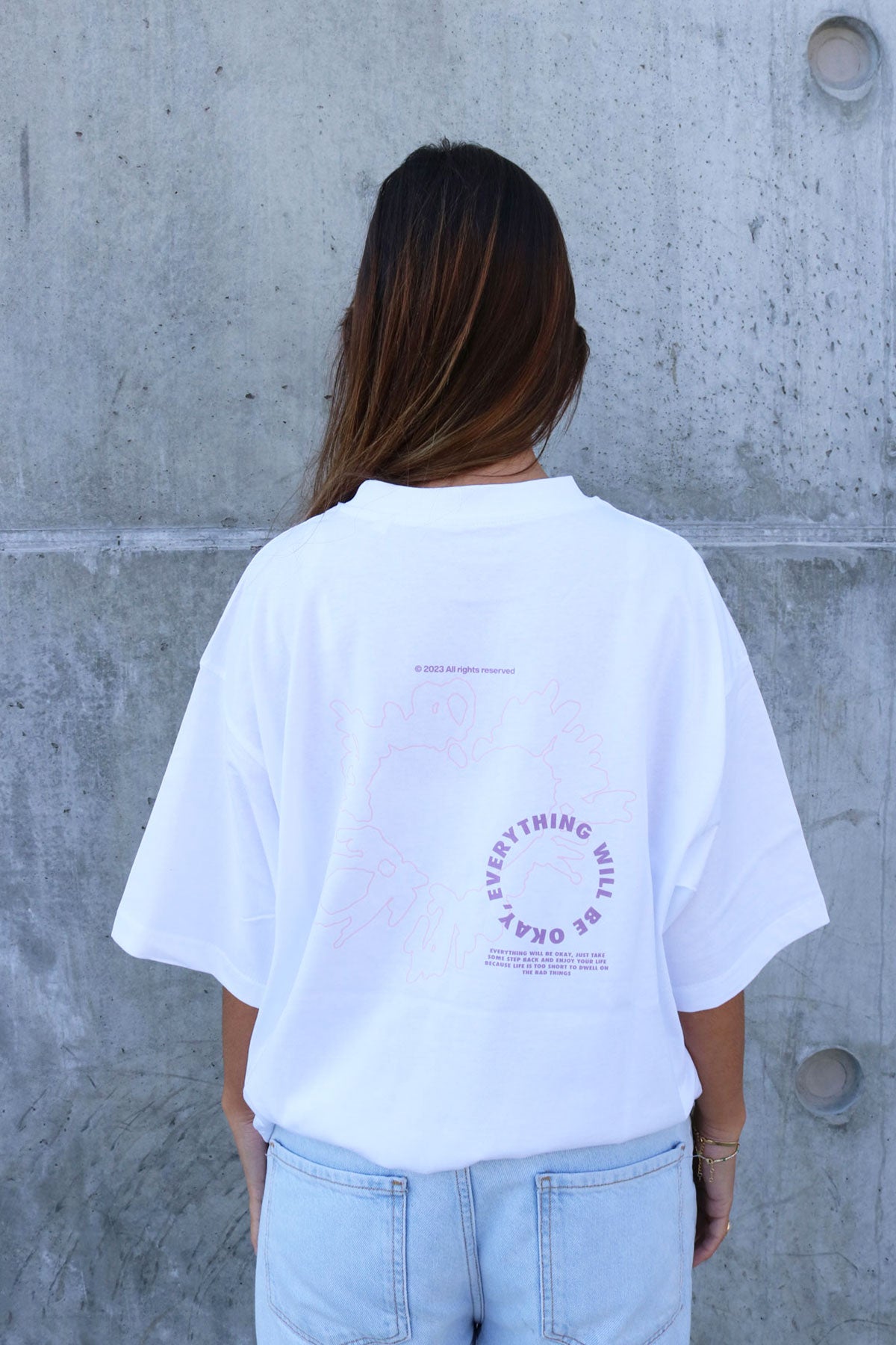Everything Will Be Okay Oversized Box Fit Tee